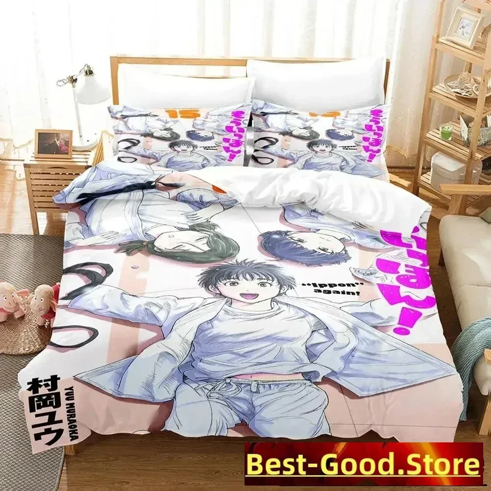 3D Anime Ippon Again Bedding Set Duvet Cover Bed Set Quilt Cover Pillowcase Comforter king Queen Size Boys Adult Bedding Set