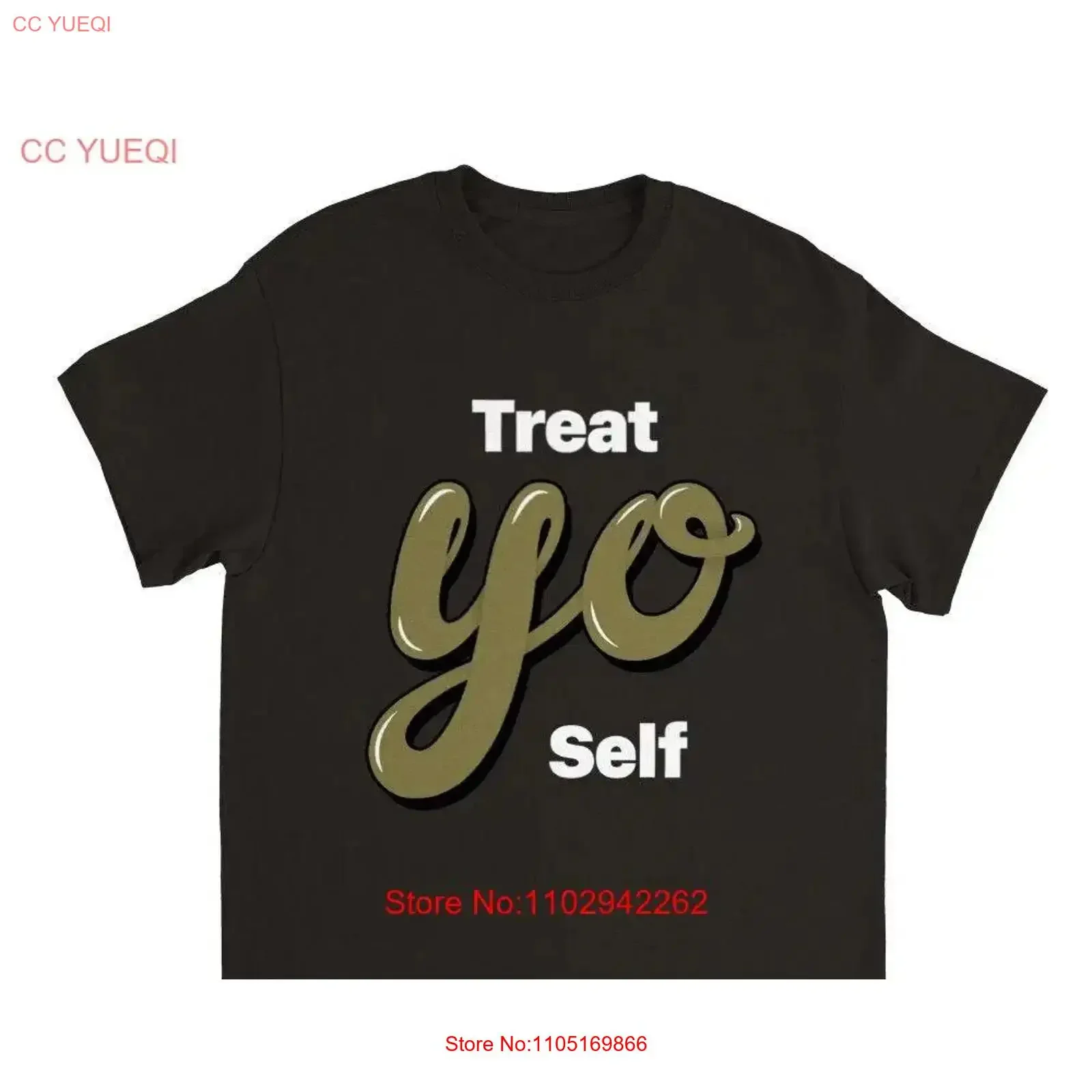 Treat Yo Self Parks and Recreation inspired shirt Heavyweight Crewneck T vintage Washed graphic Top For Everyday Wear fashion