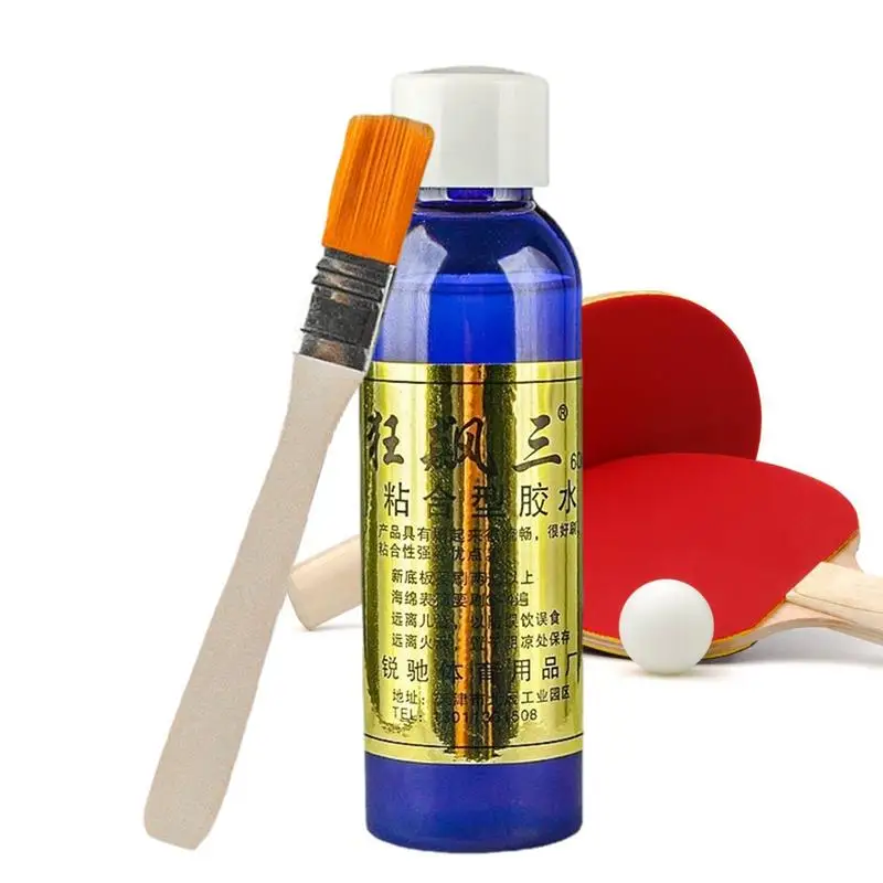 Professional Table Tennis Glue With Brush Organic Pingpong Rubber Adhesive Booster Pingpong Rubber Sponge Glue 30ml