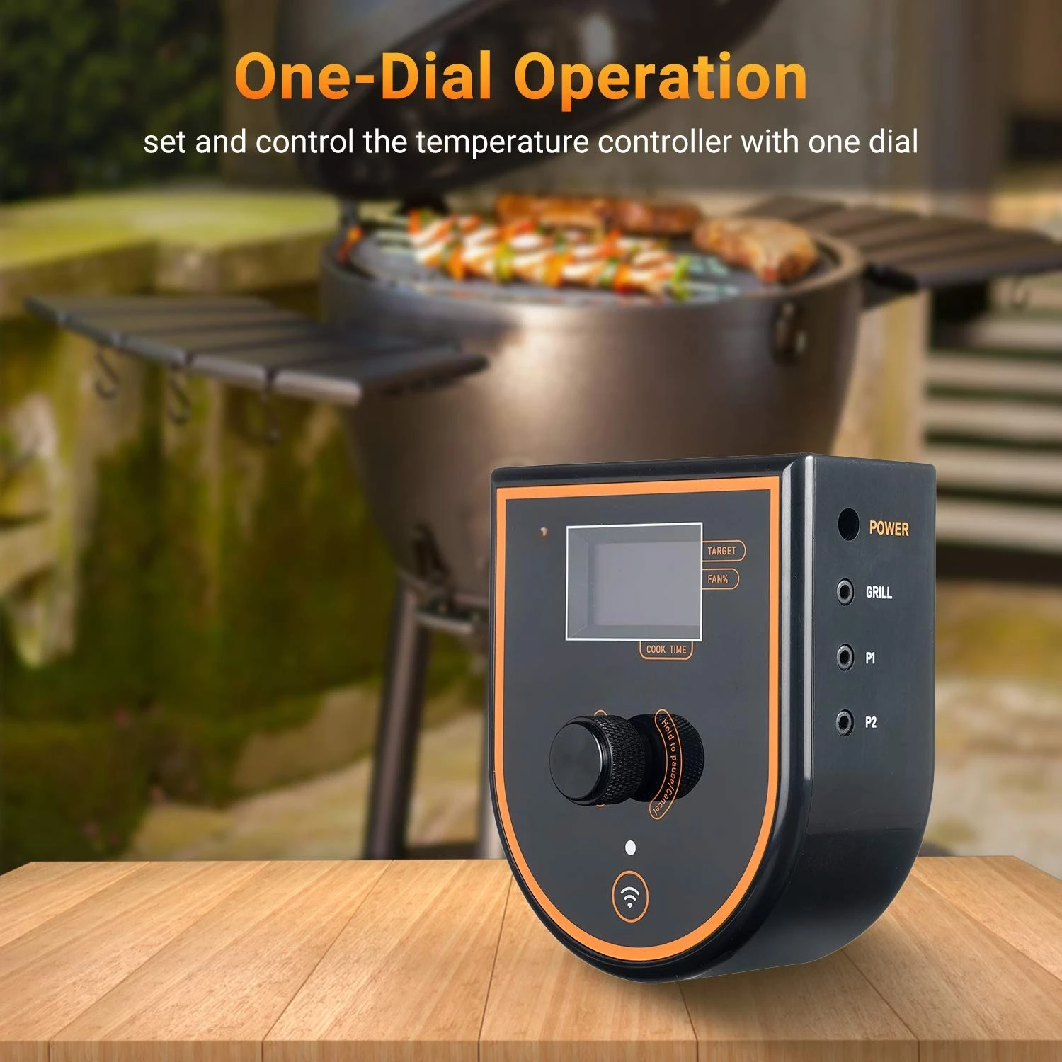 

WiFi & Bluetooth BBQ Temperature Controller ISC-007BW Kit, Automatic Smoker Fan Controller Grill Thermometer with 3 Probes