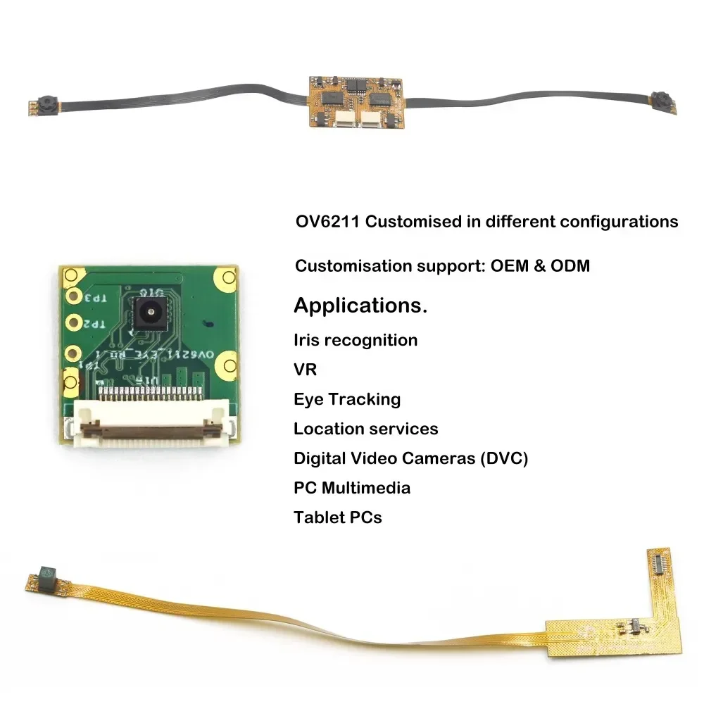 Low-Power OV6211 OmniVision HD CMOS Sensor 90degrees Wide angle Lens mini mipi Interface camera module 400*400