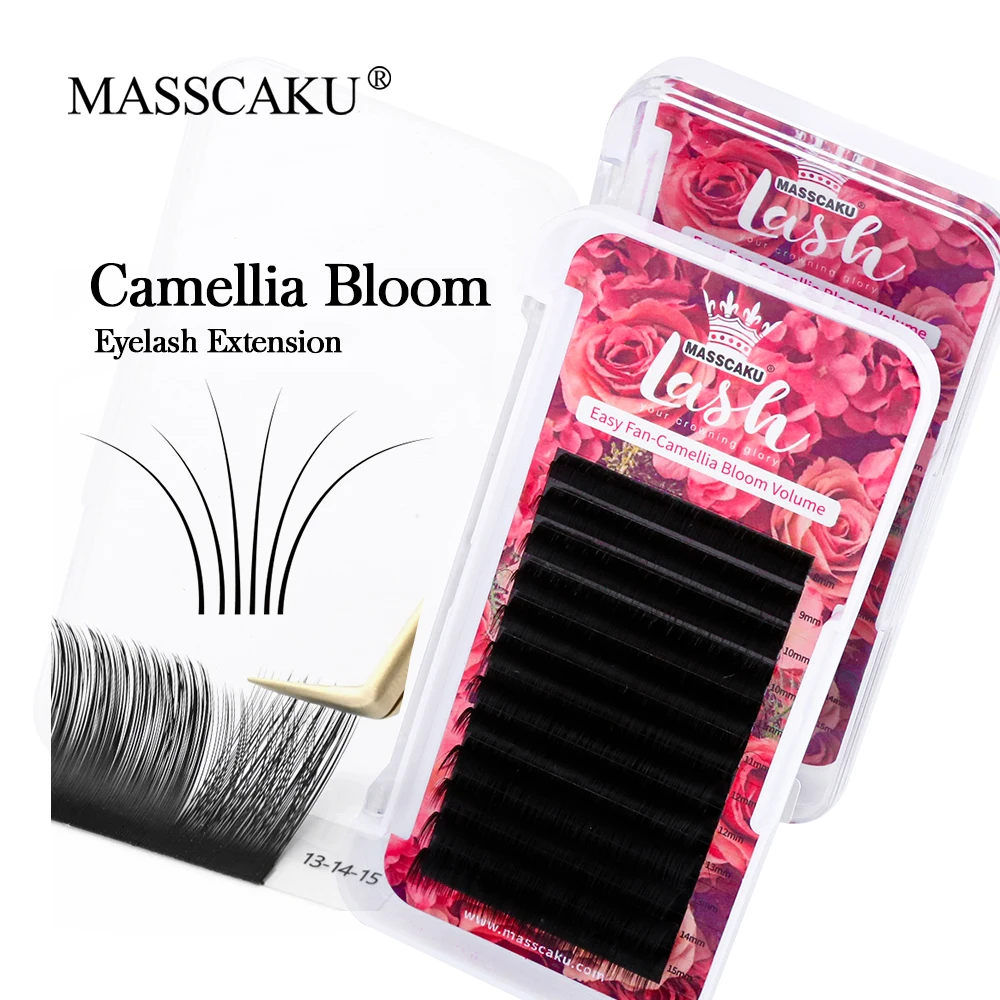 

Wholesale High Quality Easy Fanning Volume Eyelash Extension 0.05/0.07mm Camellia Blooming Lash Self-making Flowering Eyelashes