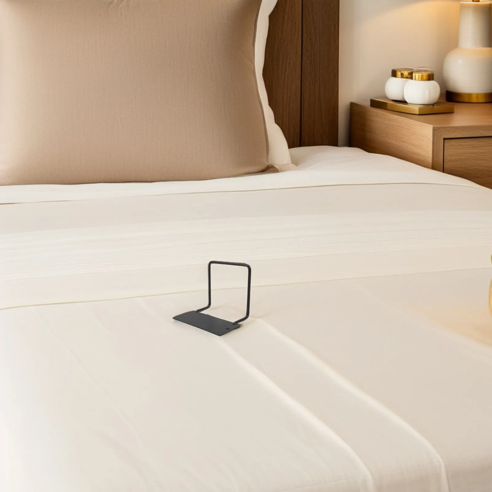 Mattress Slide Stopper 10Cm High Iron Bed Frame Retainer Bar No Drilling Required Black Anti Slip Mattress Holder Bed Slide