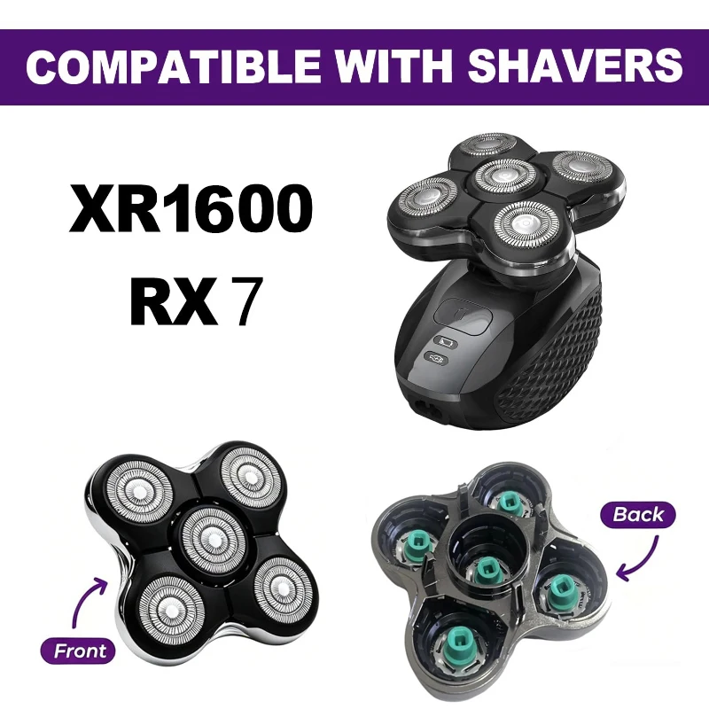 Replacement Shaver Head Blades, Precision Bald Shaving Cutter Compatible with Remington Balder Pro XR1600 RX7 - view 4