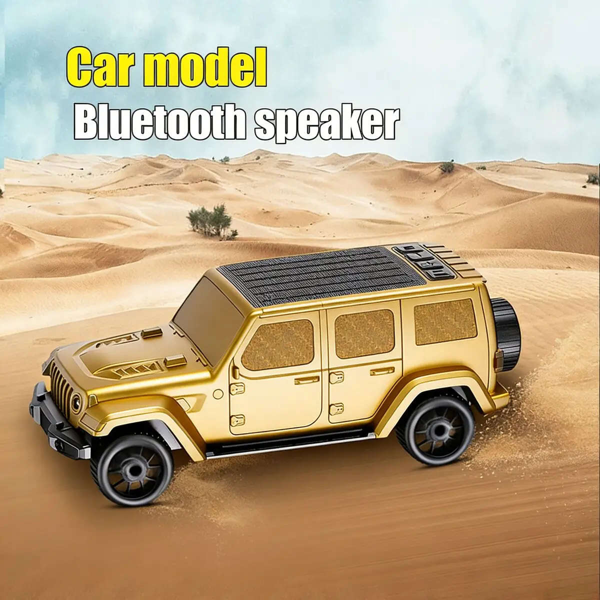 

Creative Car Model Bluetooth Speaker With Lighting Portable HiFi Stereo TF Card Support Phone Stand for Music Desktop Decor Gift