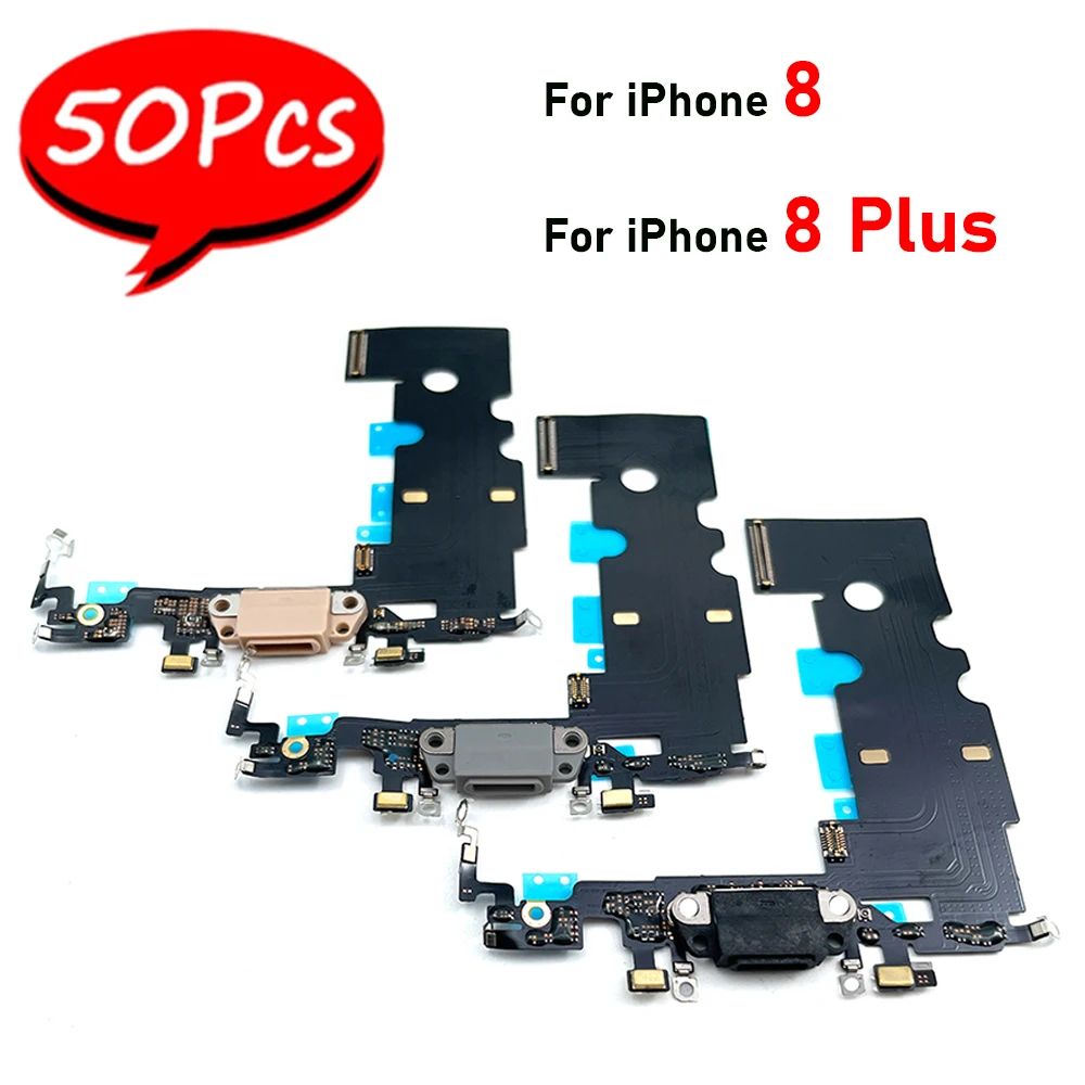 

50Pcs，NEW Tested USB Port Charger Dock Plug Connector Microphone Board Charging Board Flex Cable For iPhone 8 / 8 Plus