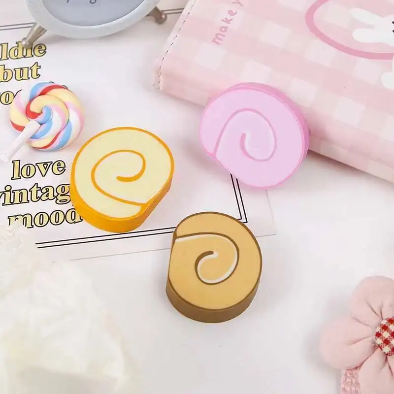 Rollo suizo Kawaii bonito, papelería para estudiantes, suministros escolares y de oficina, borradores de lápiz de regalo, 1 unidad