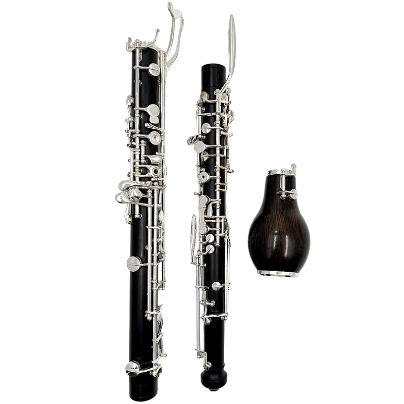 English horn composite wood F key Alto Oboe Solid wood ,Silver-plated Keys Woodwind cloth plush velvet lined