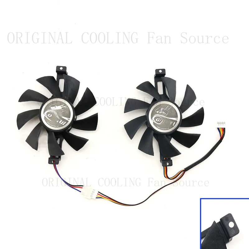 R+  Square/Round Hole Cooling Fans for Colorful P106-100 GTX1060 960 Graphics Cards