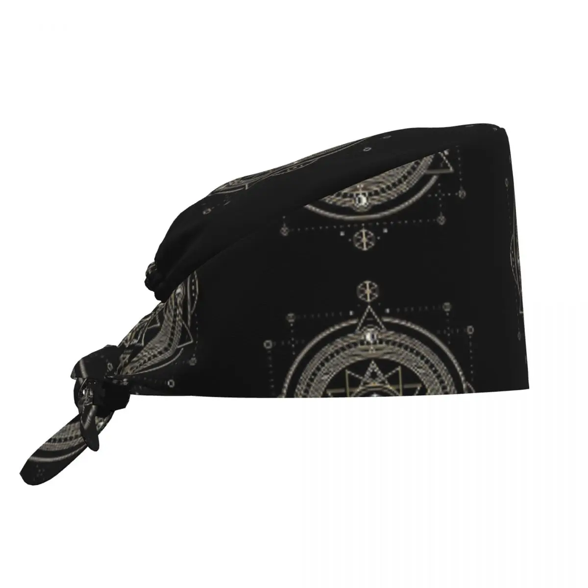 Wielościenna kostka D20 Symbol Sakralny Okultystyczny Czepek Medyczny Czepek Chirurgiczny Męski Damski Czepek Pielęgniarski dla Dentysty