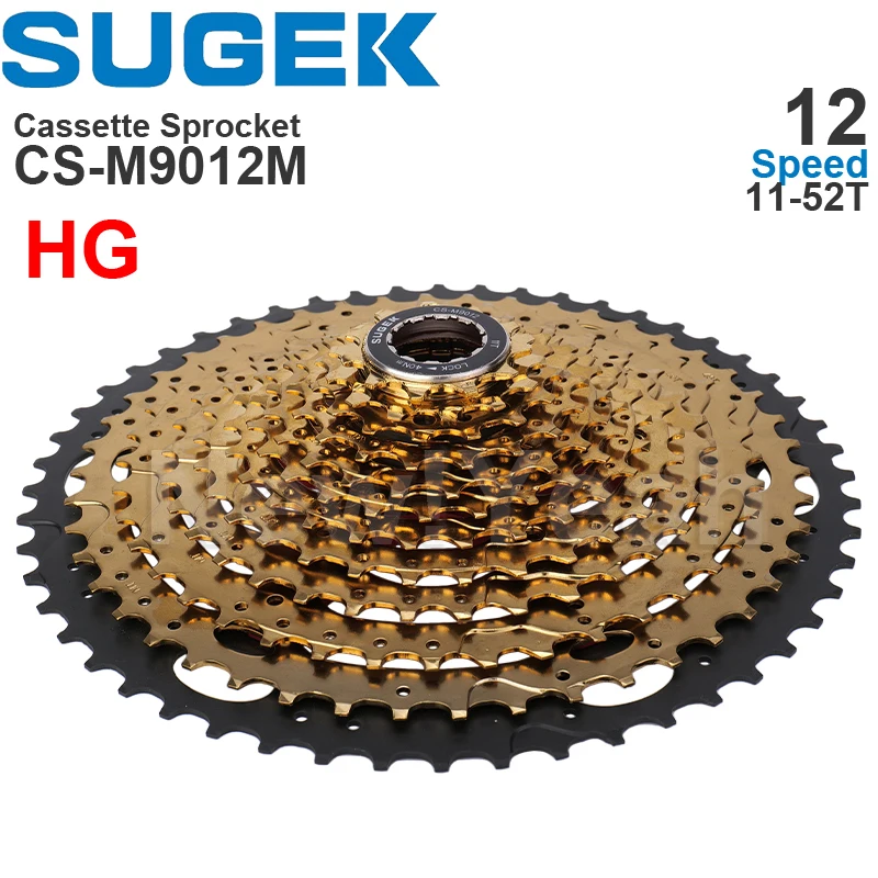 SUGEK 11/12/13 Speed Cassette Sprocket 50/52T DEORE M5100 M6100 M7100 M8100 12 13 Colorful HG Steel/Al compatible K7 XT GX MTB