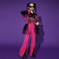 K-PoP Jazz Hiphop Clothes Girls Runway Catwalk Overbearing Clothing Cool Costume Set Jazz Dance Clothes Winter