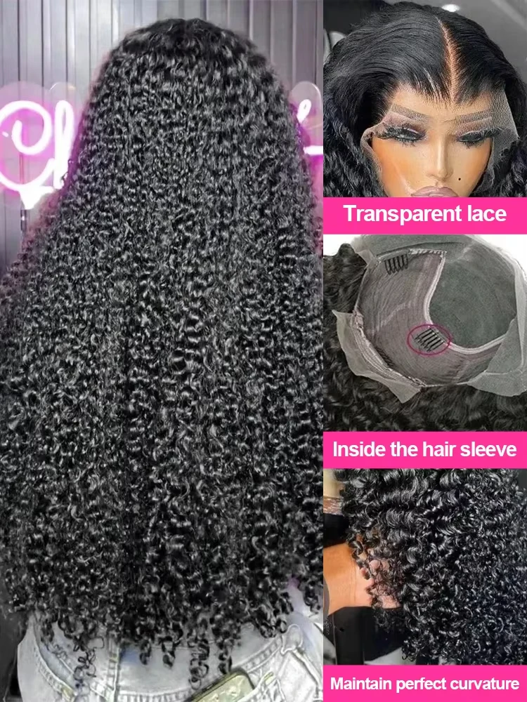 Deep Wave Frontal Wig Human Hair Brazilian Transparent Curly Wigs 13x6 Hd Lace Frontal Human Hair Wigs 360 Lace Wigs For Women image 5