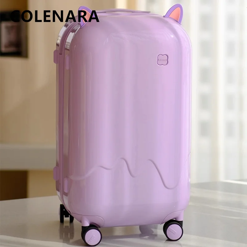 COLENARA Suitcase on Wheels 28 Inch Large Capacity Trolley Case 20