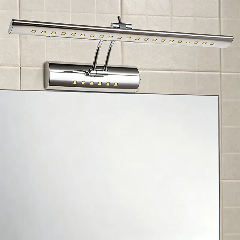 40CM 55CM LED Makeup Mirror Light Modern Cosmetic Stainless Steel Wall Lamp Bedroom Bathroom Mirror Front Light AC85-265V
