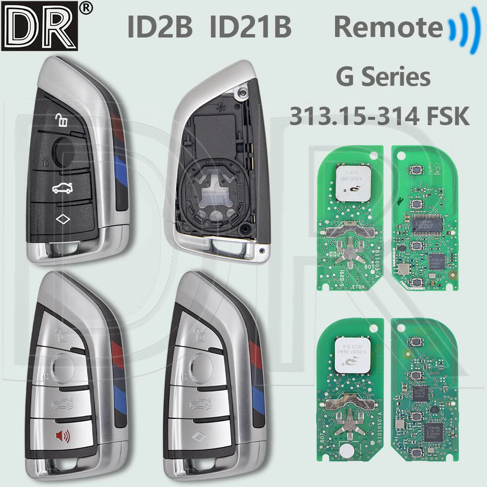 

DR 313.15-314FSK ID2B ID21B ID49 Чип G Шасси OEM PCB Бесконтактный автомобильный дистанционный ключ для BMW X1 X3 X5 BDC2 BDC3 System RU/USA Market
