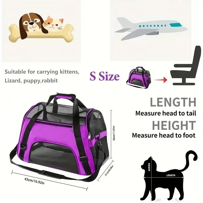 

Portable Dog Cat Carrier Bag Pet Puppy Travel Bags Breathable Mesh Small Dog Cat Dogs Outdoor Tent Carrier Outgoing Pets Handbag