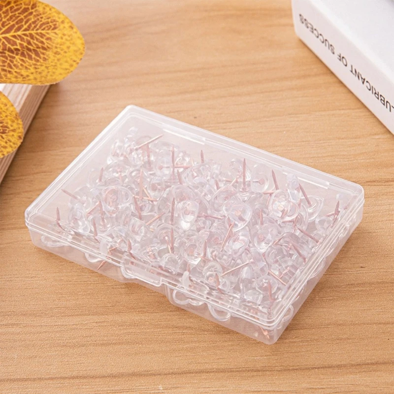 100Pcs Map Tacks Drawing Pins Set Map Tacks Map Pins Colourful Drawing Push Pins