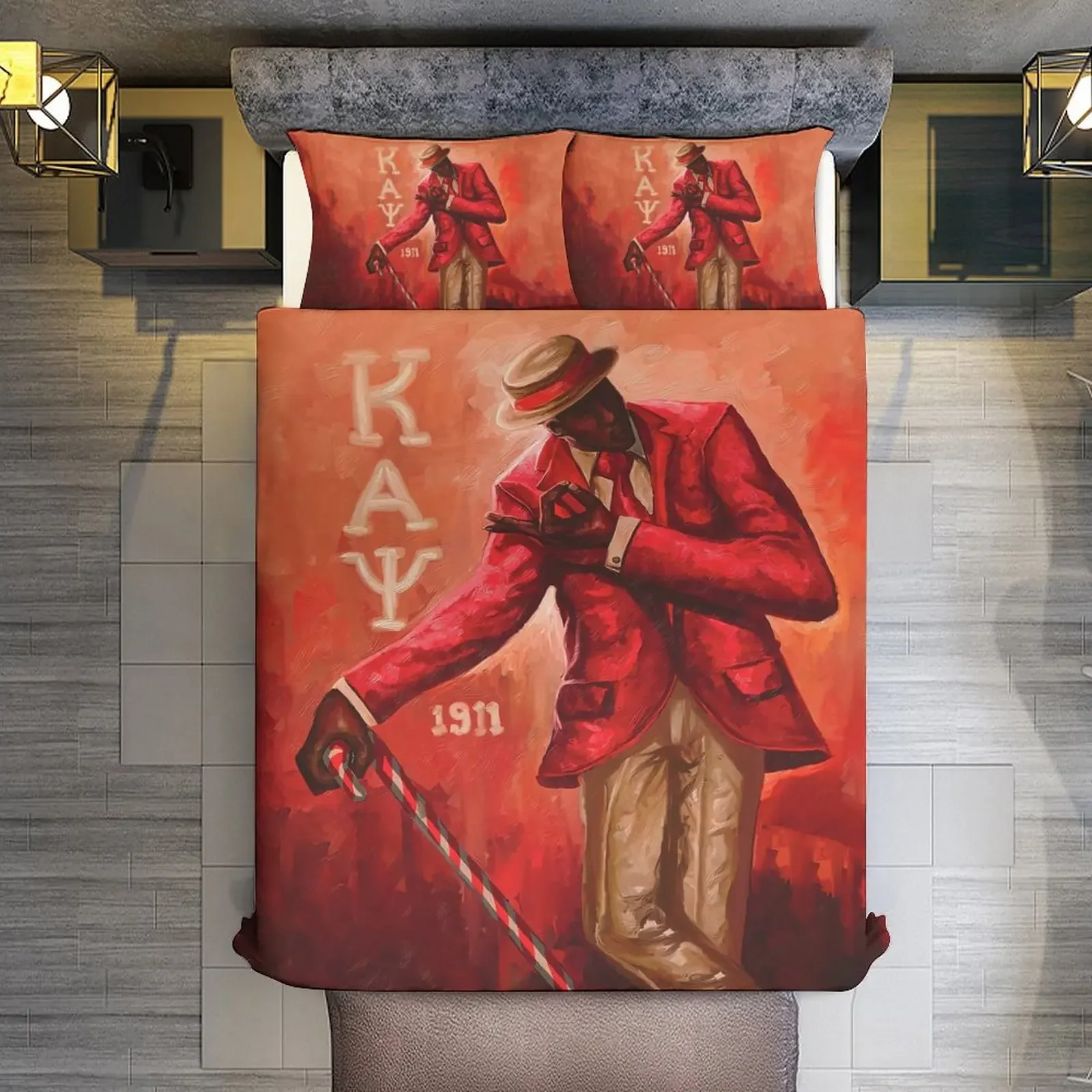 Kappa Fraternity Alpha Psi Bedding Set KAP Duvet Cover Bedroom Comforter Single Twin King ​Size Quilt Cover Home Textile 2/3PCS