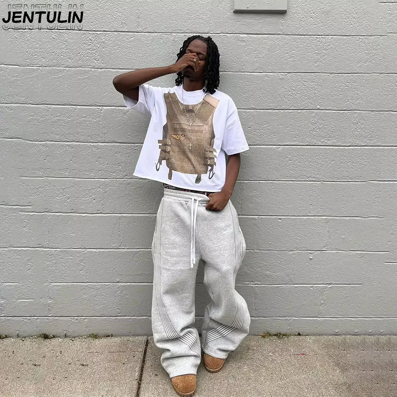 

Y2K Мужская одежда, повседневные брюки, осенне-зимние спортивные штаны, мужские спортивные брюки для бега, спортивные брюки, модные длинные брюки для тренировок, унисекс