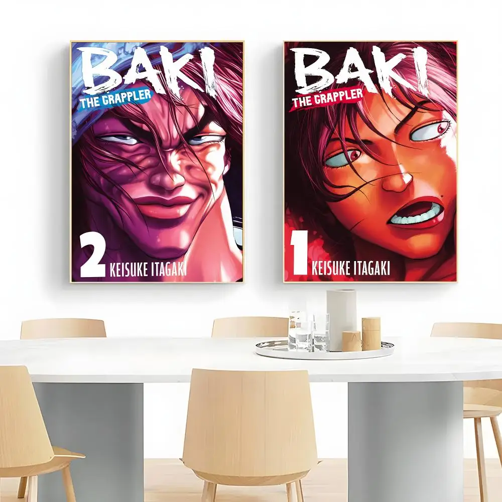 Intense Martial Arts Anime B-BAKI Poster Wall Art Print Decorative Mural Home Decor Gift Unframed