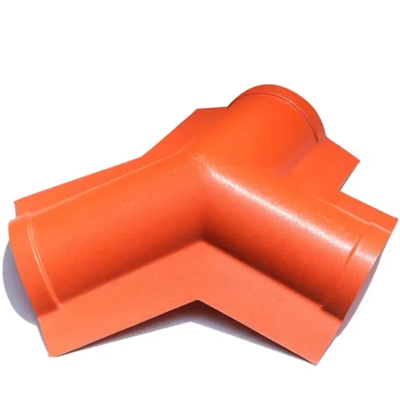 3 Layers Heat Insulated Synthetic Resin UPVC Bent Roofing Tiles Accessories Sound Insulation ASA Coated Three Way Ridge Panel