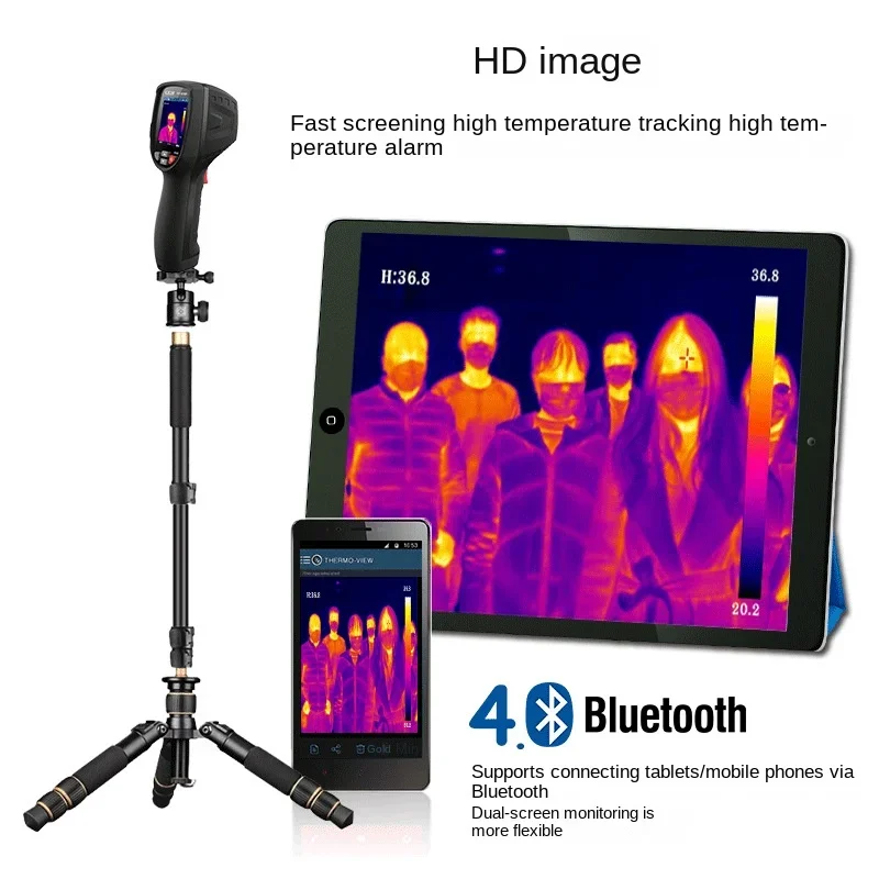 DT-870YS Thermal Imager Tablet Display Bluetooth Imaging Camera Live TV Streaming LED Temperature Real Time Thermal Camera