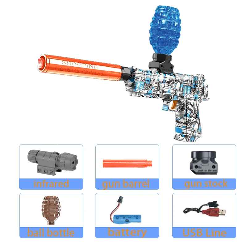 Kinderen Buitenspeelgoed Elektrisch Blaster Gun Schieten Bullet Pistols Zomer Spelen Water Schieten Interactief Party Game Kinderen Volwassen