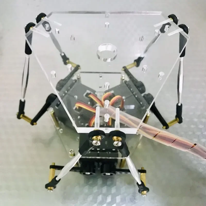 

Micro Six Degrees of Freedom Platform Acrylic China Stewart Model Pitch and Yaw Large Angle PID Balance Remote Control