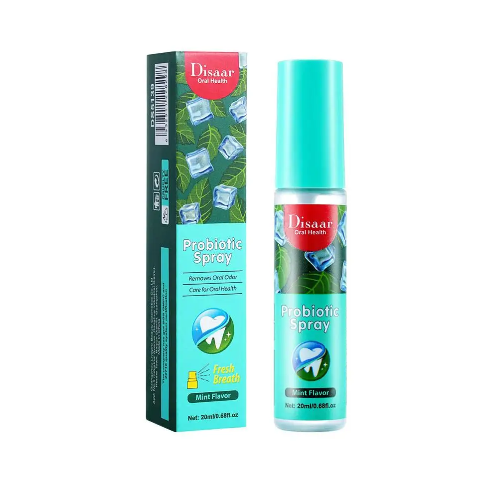 Portable Breath Freshener Spray, Spray de Limpeza de Boca Artefato Sabor Menta Uva Limão, Respiração Feminina e Masculina, 20ml, Novo