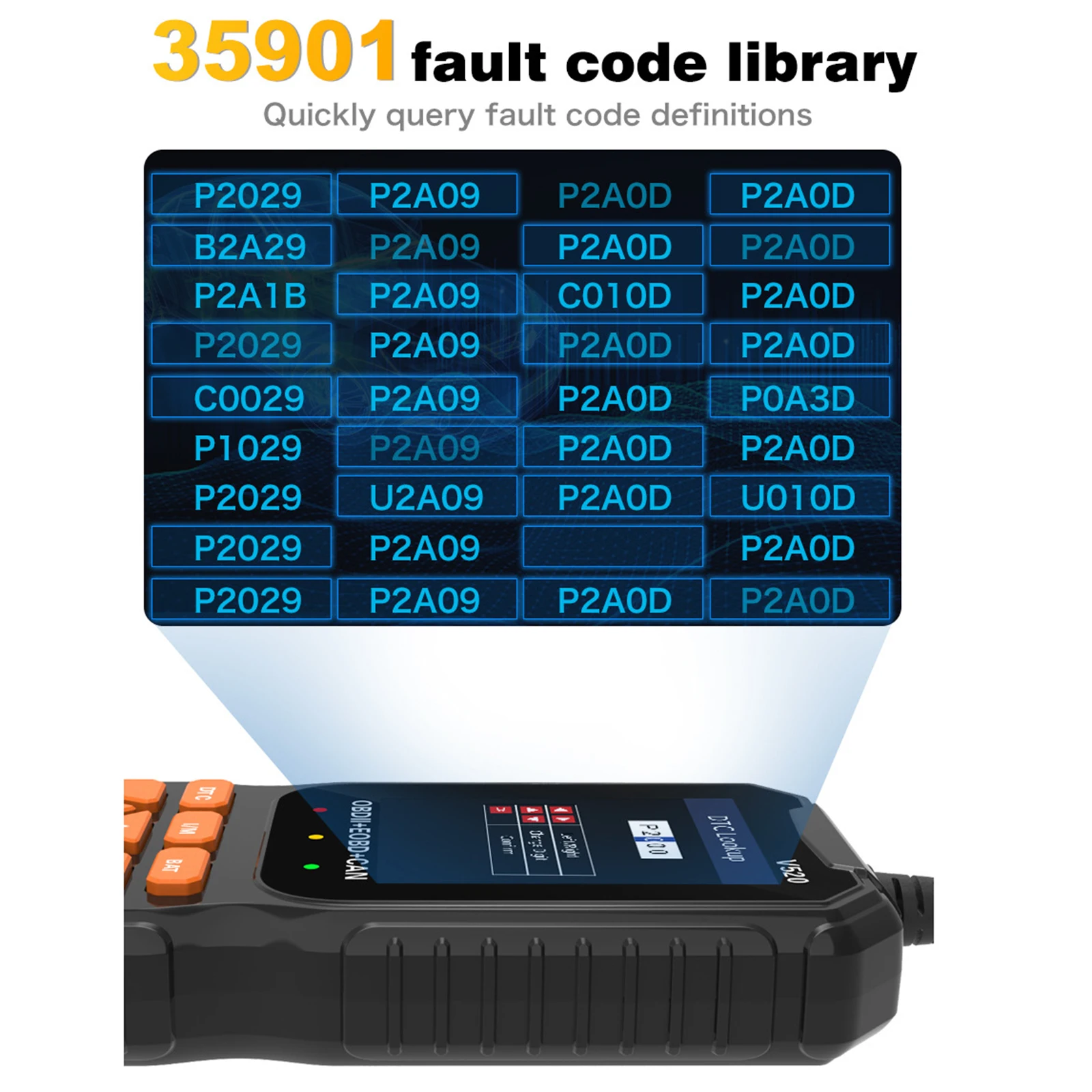 V520 OBD Car Diagnostic Detector DC 9V-16V Code Reader Car Scanner Check Engine Fault Detector Auto Diagnostic Tool