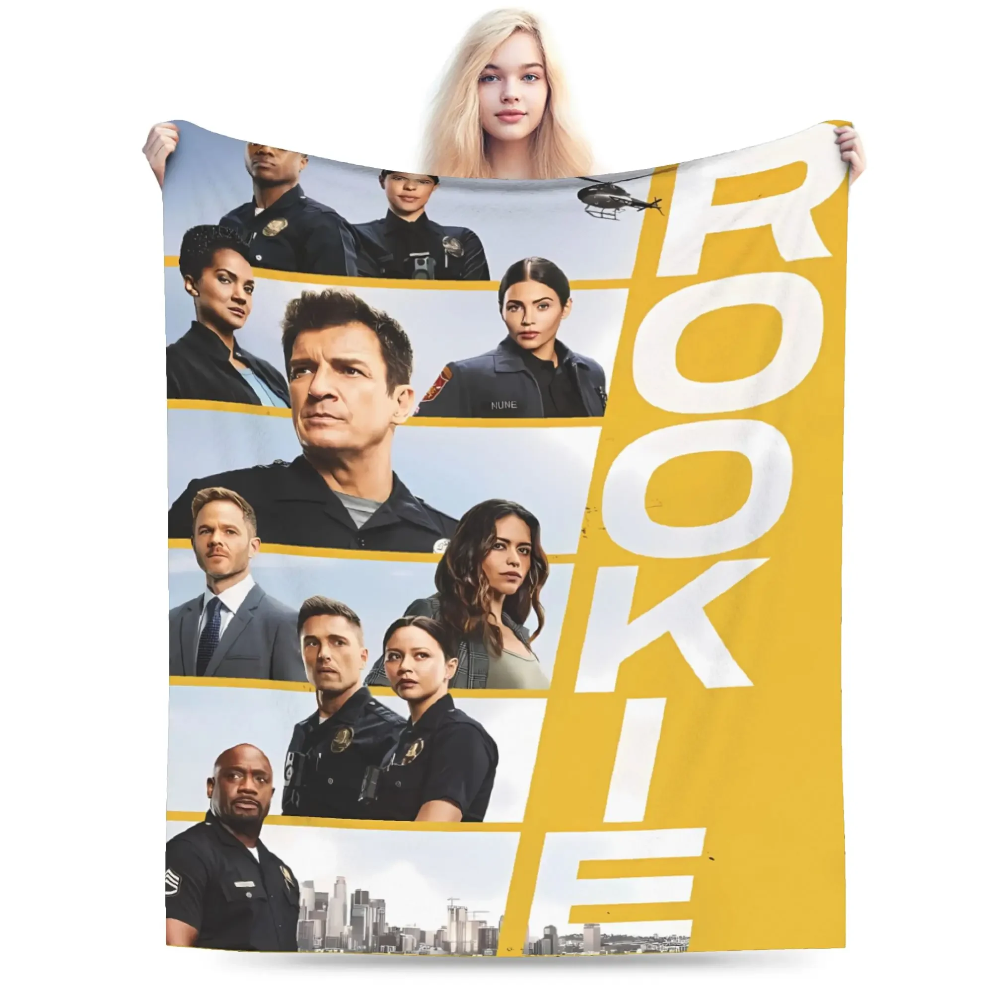 The Rookie Soft Warm Blanket for Kids  Plush Flannel Throw for Living Room Sofa Bed  Comfortable Child Bedspread Cover