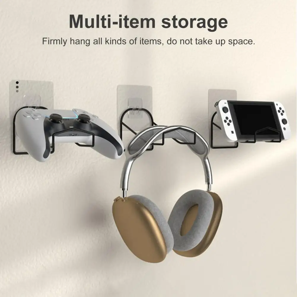 Game Controller Storage Rack Game Controller Holder Wall Mount Headphone Hanger Rack U-shaped Bracket with Strong Load-bearing