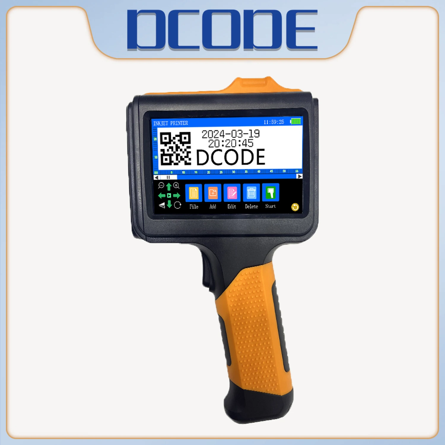 

DCODE 1790PLUS 12.7mm Handheld Printer Text QR Barcode Batch Number Logo Date Label Printer Handheld Thermal Inkjet Printer