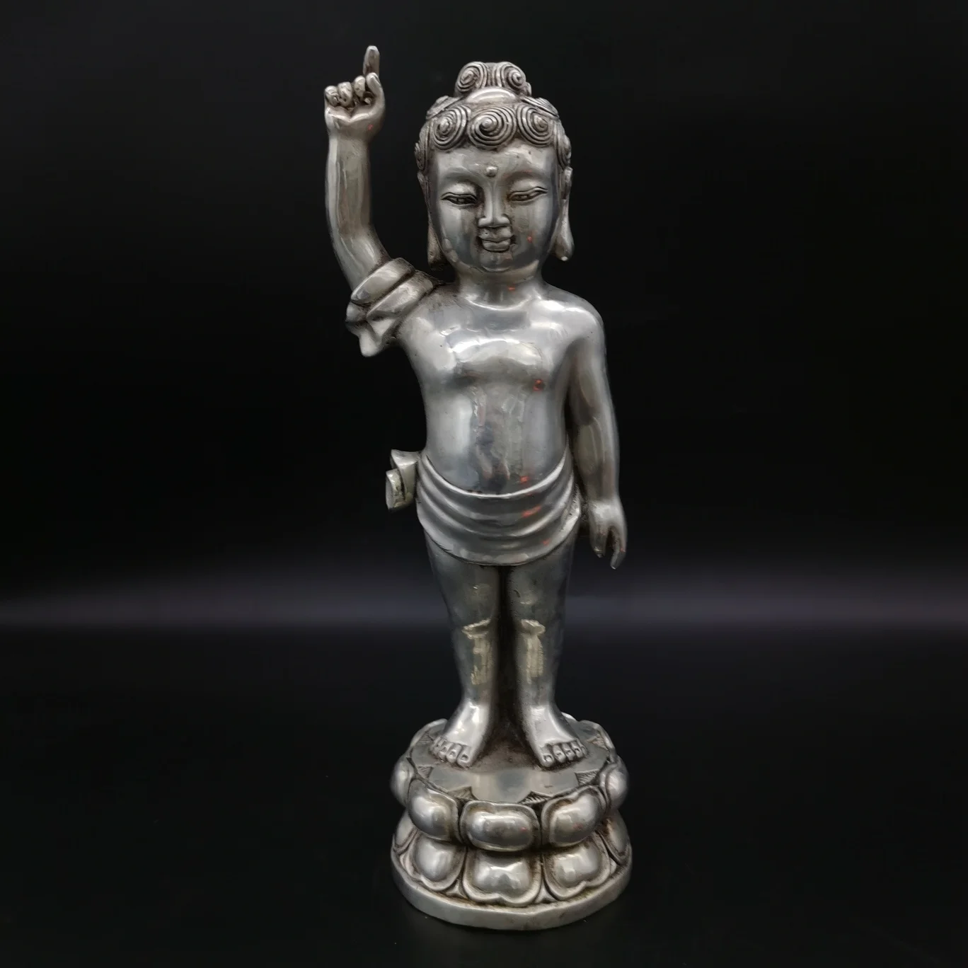 

Chinese Elaboration,Cupronickel Engrave ,Good Luck“Crown Prince Buddha”,Metal Crafts,Home Decoration,Collect