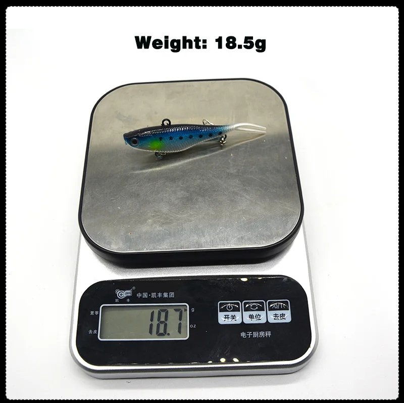 TAKEDO TK166 Weicher PVC-Köder VIB Metall-Jigkopf Fischköder für Barsch-Angeln mit Dreifachhaken, sinkender weicher Jig-Köder – Detail 10