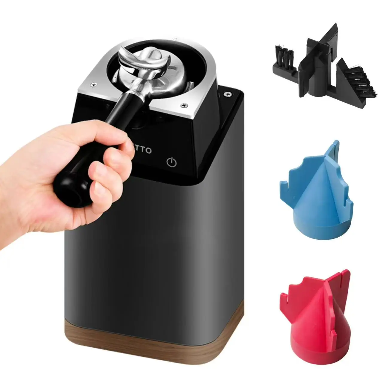 53mm 58mm Espresso Cleaner Automatic Espresso Coffee Powder Cleaner Machine Countertop Accessory Tool Coffee Portafilter Cleaner