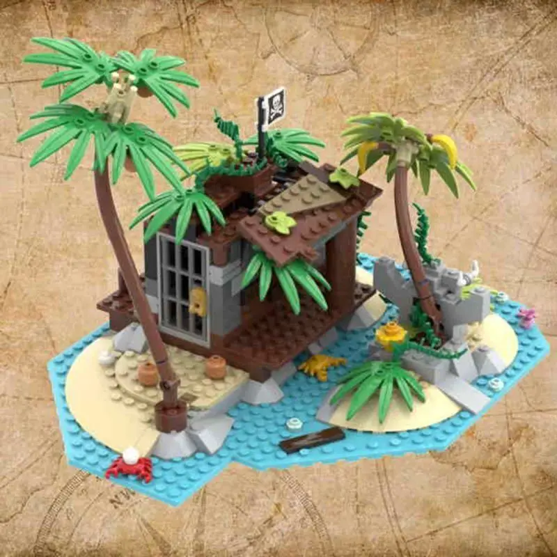 

Custom MOC-117866 Pirate Island of Barracuda Bay 952 Parts Toys Gift