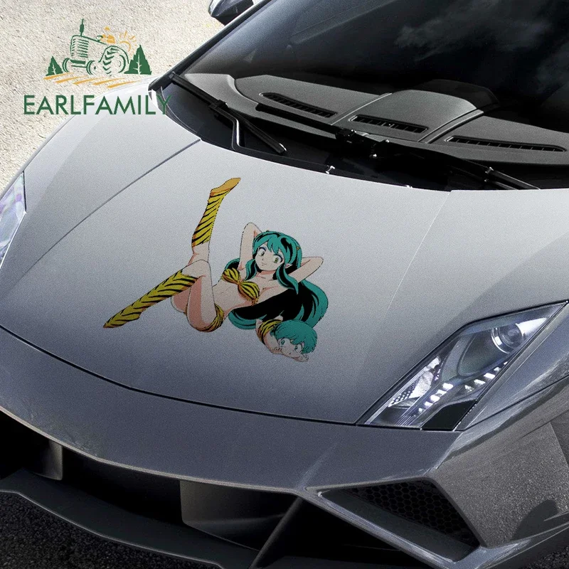 EARLFAMILY 43cm x 39.7cm for Sexy Anime Waifu Motorcycle Car Stickers Occlusion Scratch Waterproof Decals VAN Camper Decoration