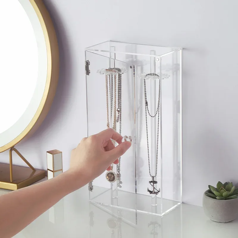 

Square Dustproof Acrylic Box Necklace Pendant Bracelet Display Stand Jade Jewelry Prop Box Photography Tools