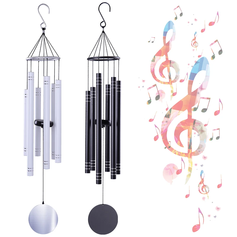 

HF 40in Deep Tone Wind Chimes Music Garden Decoration Metal Aluminum Pipe Ornament