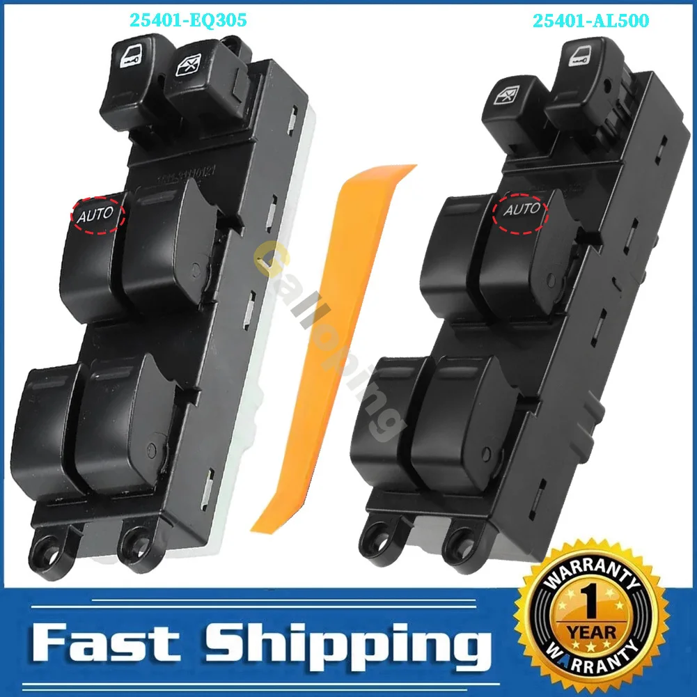 Front Right/Left Power Window Switch For NISSAN X-Trail T30 Wingroad Patrol Stagea 1997 - 2017 Car Parts 25401-EQ305 25401-AL500