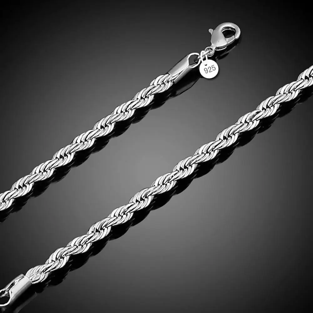 925 Silver Twist Bangle Cuff Clasp Party Jewelry for Women s