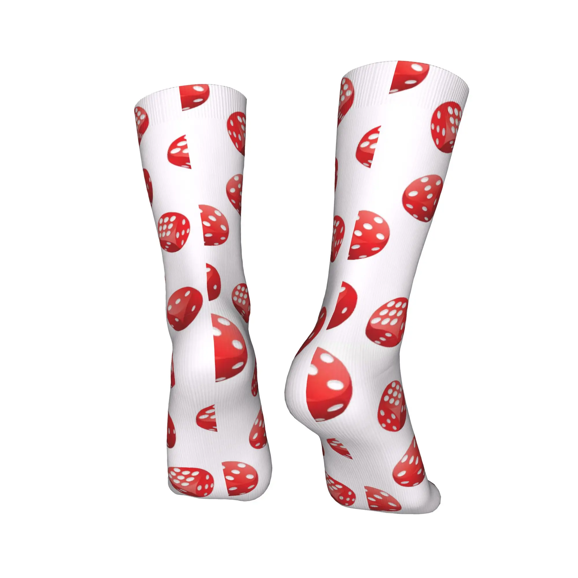 الأحمر اللعب النردات الجوارب العصرية جوارب زوجين لينة تسلق الجوارب الخريف المطبوعة عدم الانزلاق الجوارب