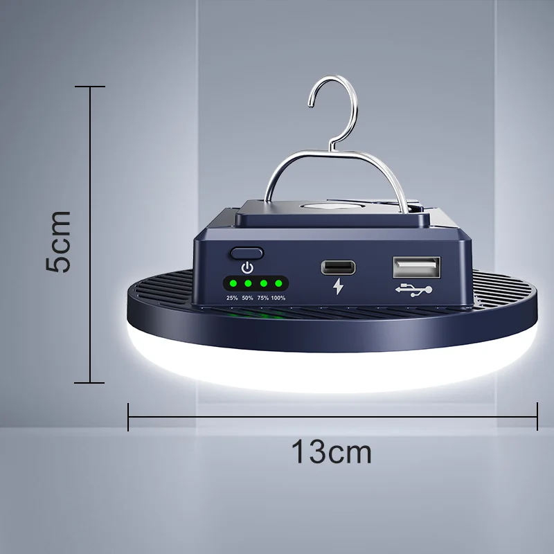 التخييم ضوء LED فانوس المحمولة 4 طرق الإضاءة معلقة قابلة للشحن في الهواء الطلق خيمة ضوء الطوارئ التخييم مع المغناطيس