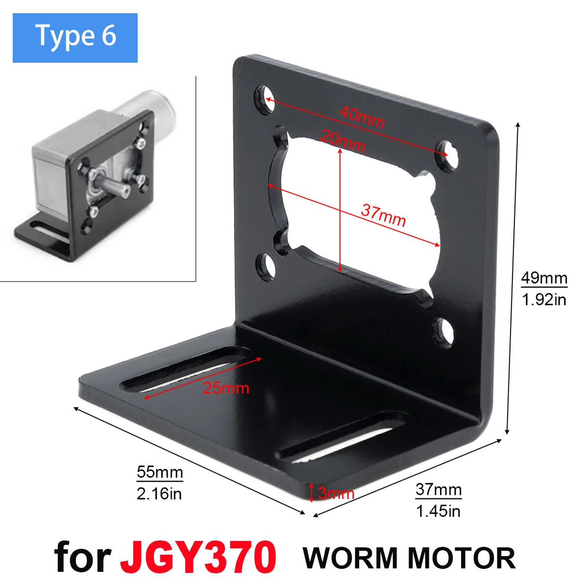 Stand DC Motor Bracket Mount for 370 380 385 390 395 555 550 545 540 750 755 775 795 NEMA17 NEMA23 JGY370 Worm DC Motor Holder