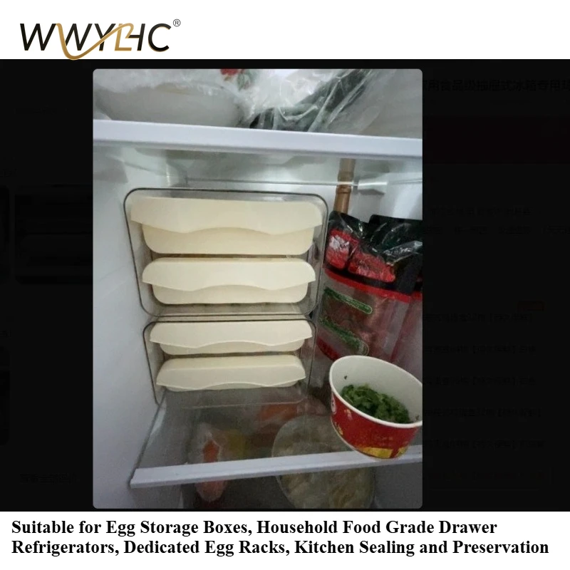 Suitable for Egg Storage Boxes, Household Food Grade Drawer Refrigerators, Dedicated Egg Racks, Kitchen Sealing and Preservation