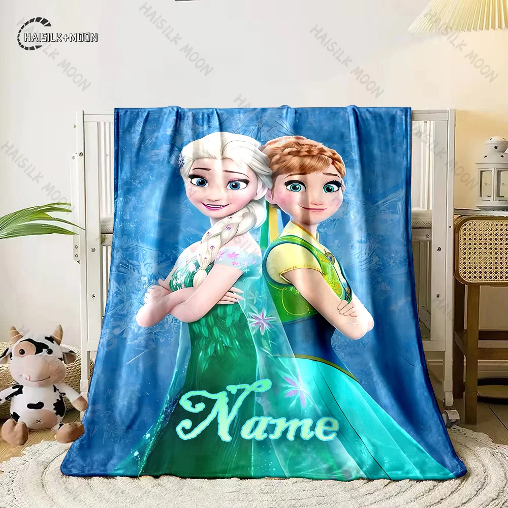 

Персонализированное одеяло на тему «Холодное сердце», узор принцессы Эльзы и Анны, детский подарок на день рождения, добавьте уникальную команду