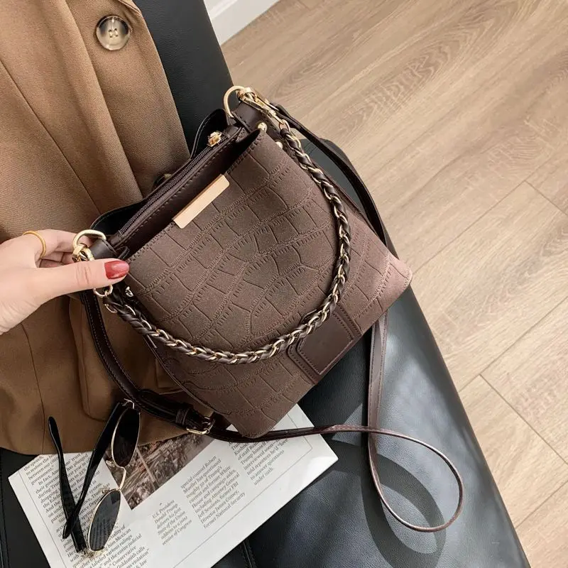 Korean  Minimalist High-capacity Women's Bag, 2026 New Trendy Single-shoulder Women's Bag, Crossbody Chain Versatile Bucket Bag