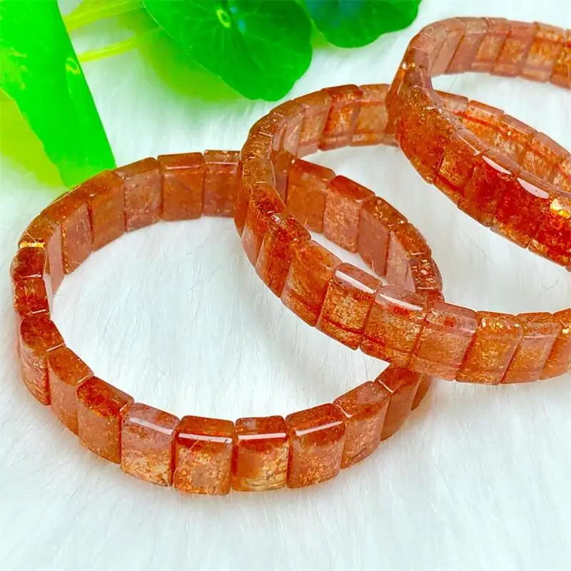 

Natural Gold Strawberry Quartz Bangle Crystal Reiki Healing Fengshui Stone Fashion Cute Jewelry Gift For Women 1PCS